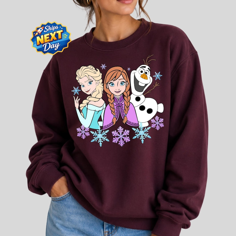 Frozen Elsa Anna and Olaf Sweatshirt Disney Princess product image 3