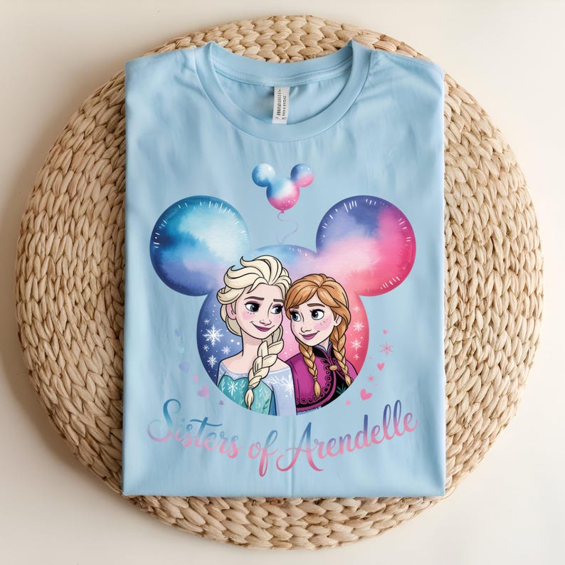 Frozen Elsa and Anna DTF Transfer, Sisters of Arendelle Ready to Press DTF, Disney Frozen Sisters Shirt Transfer, Elsa Anna Princess DTF