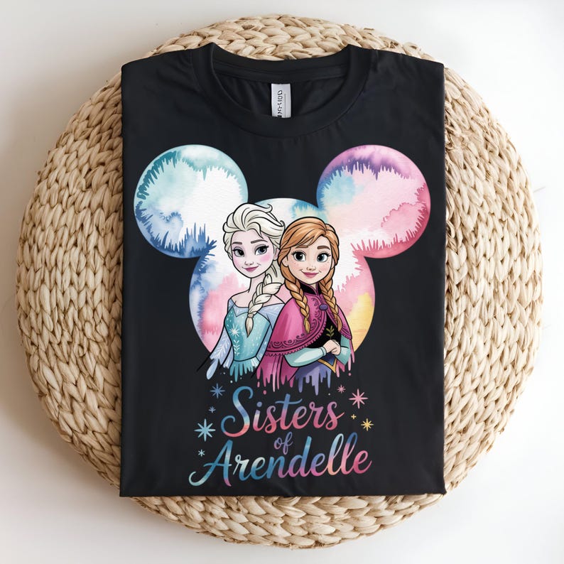 Frozen DTF Transfer, Elsa Anna Olaf Ready to Press, Sisters of Arendelle DTF, Frozen Characters Shirt Transfer, Olaf Snowman DTF