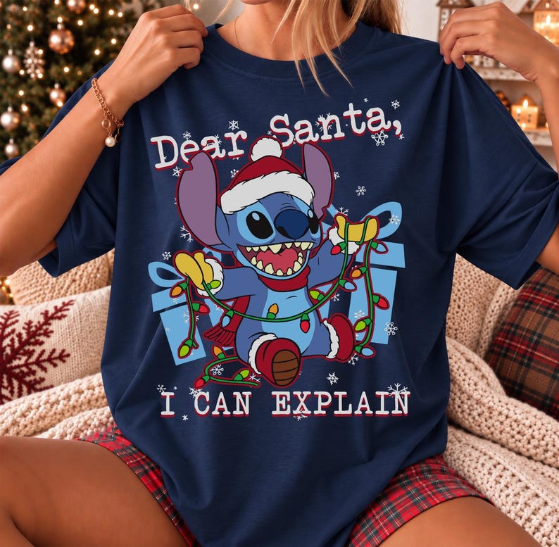 Dear Santa I Can Explain Sweatshirt, Stitch Christmas product image 2
