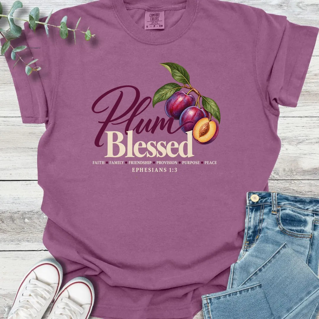 Plum Blessed T-Shirt product image 1