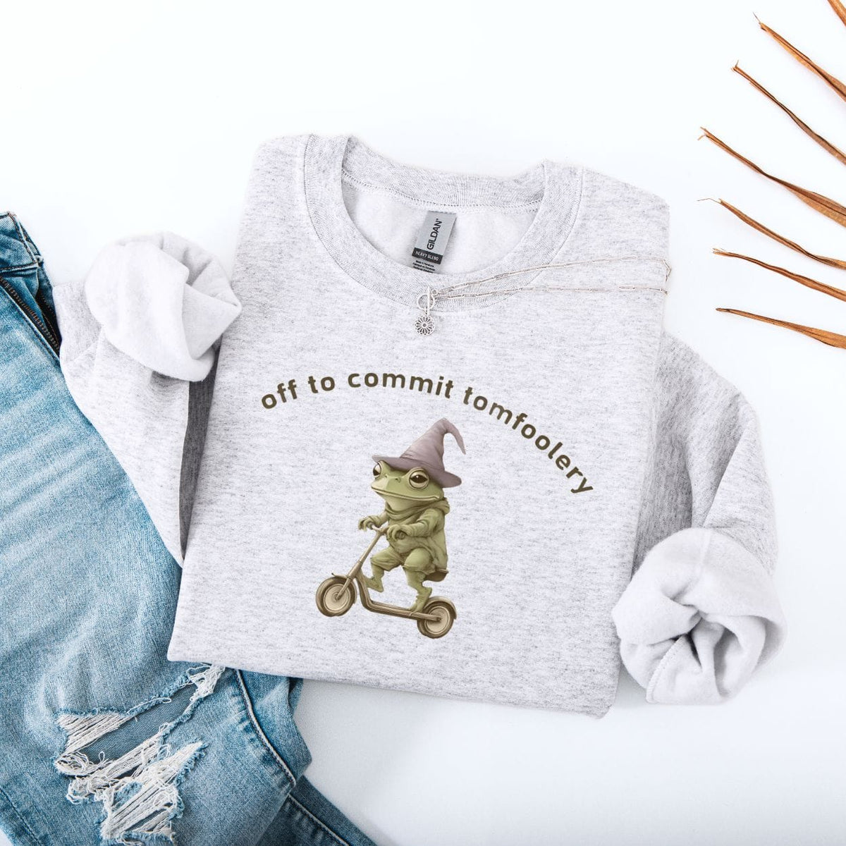 Off To Commit Tomfoolery Frog Sweatshirt product image 1