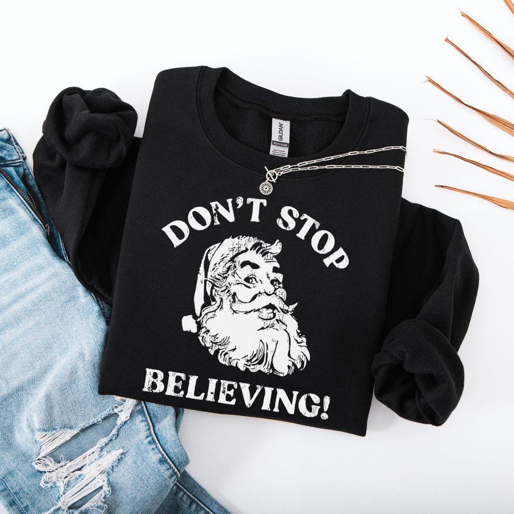 Don't Stop Believing Santa Sweatshirt product image 4