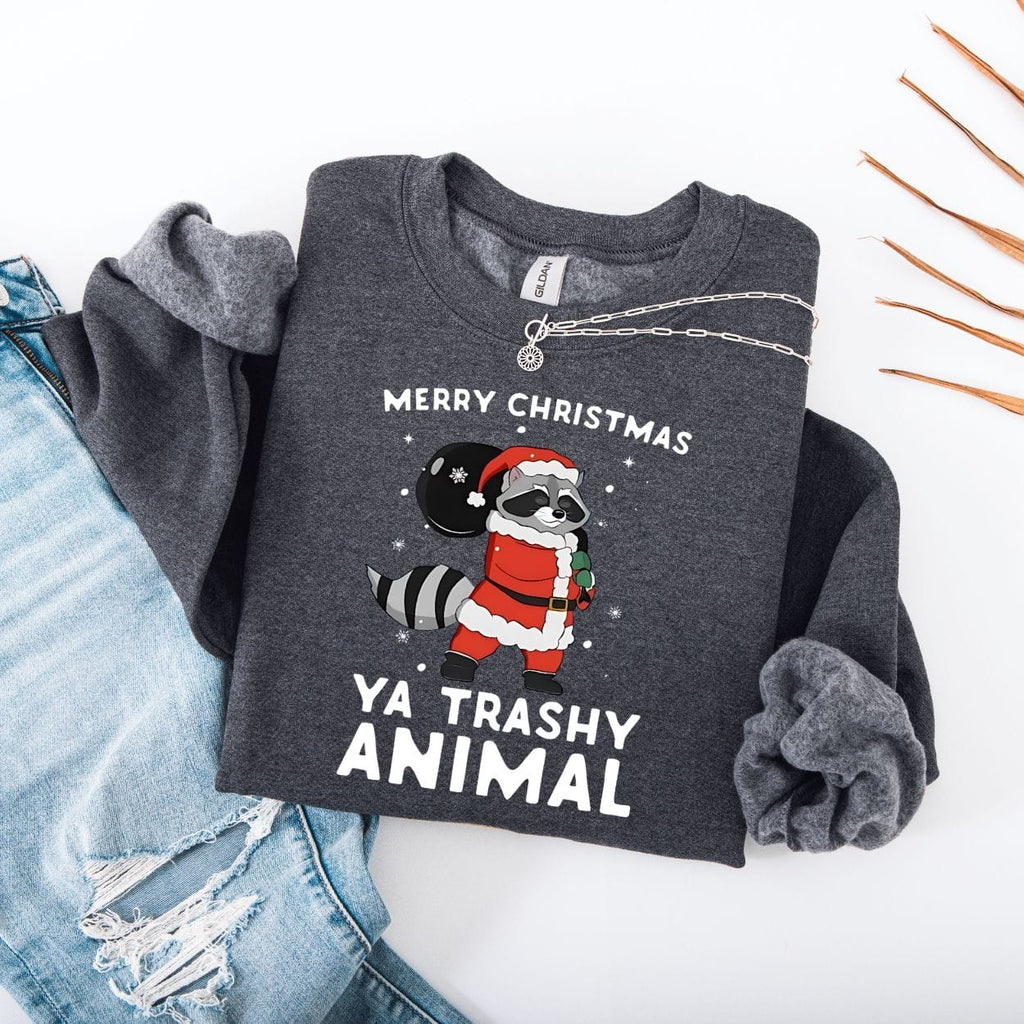 Merry Christmas Ya Trashy Animal Sweatshirt product image 2