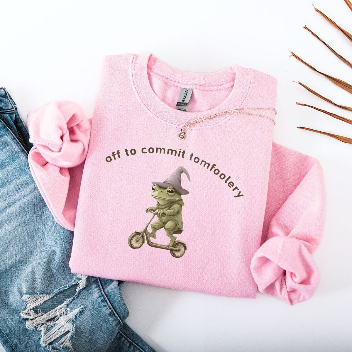 Off To Commit Tomfoolery Frog Sweatshirt product image 3