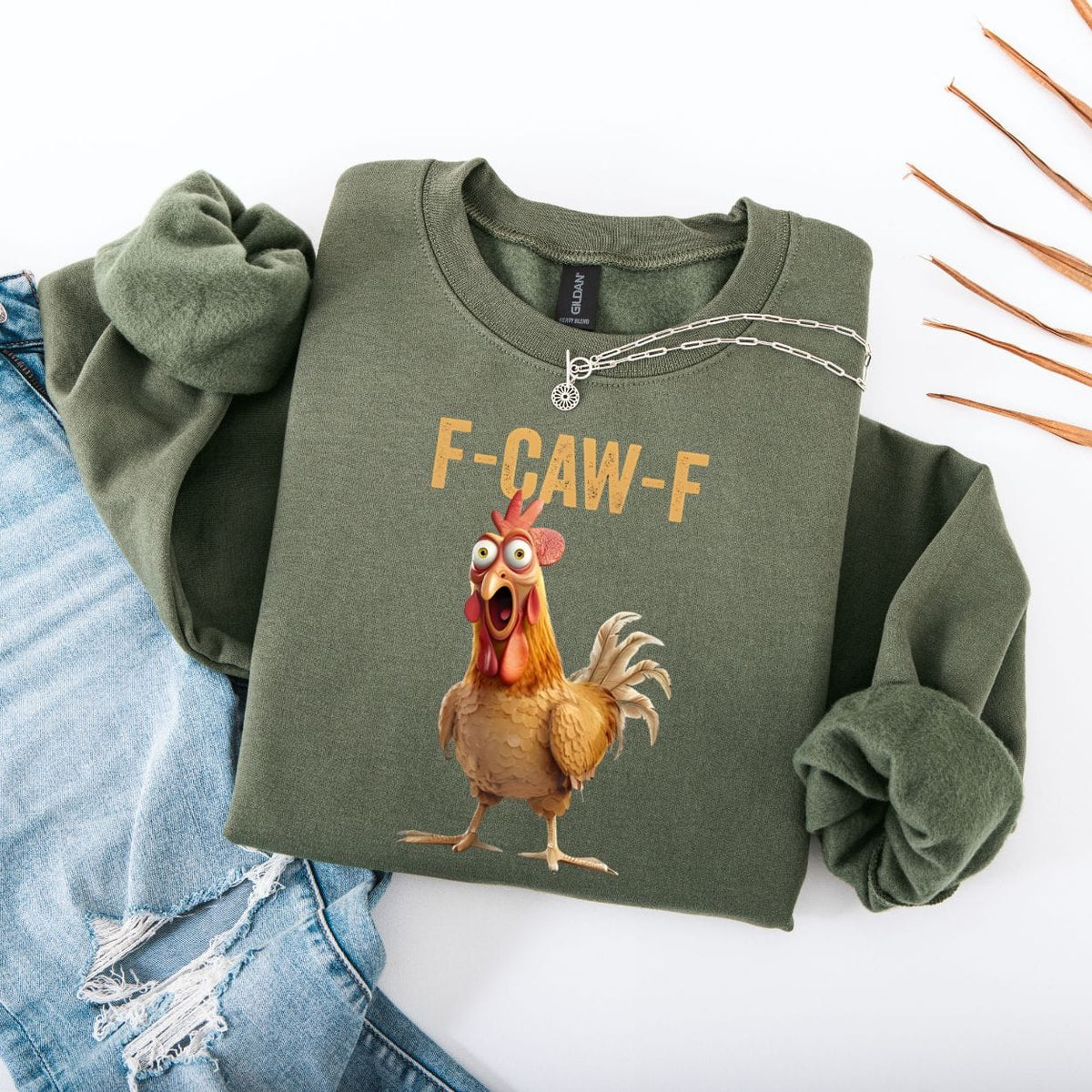 F Caw F Funny Meme Sweatshirt product image 2