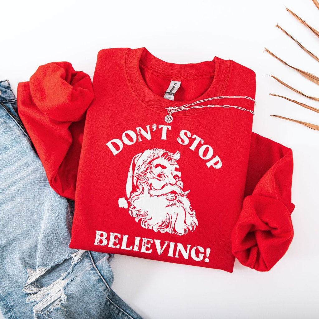 Don't Stop Believing Santa Sweatshirt product image 1