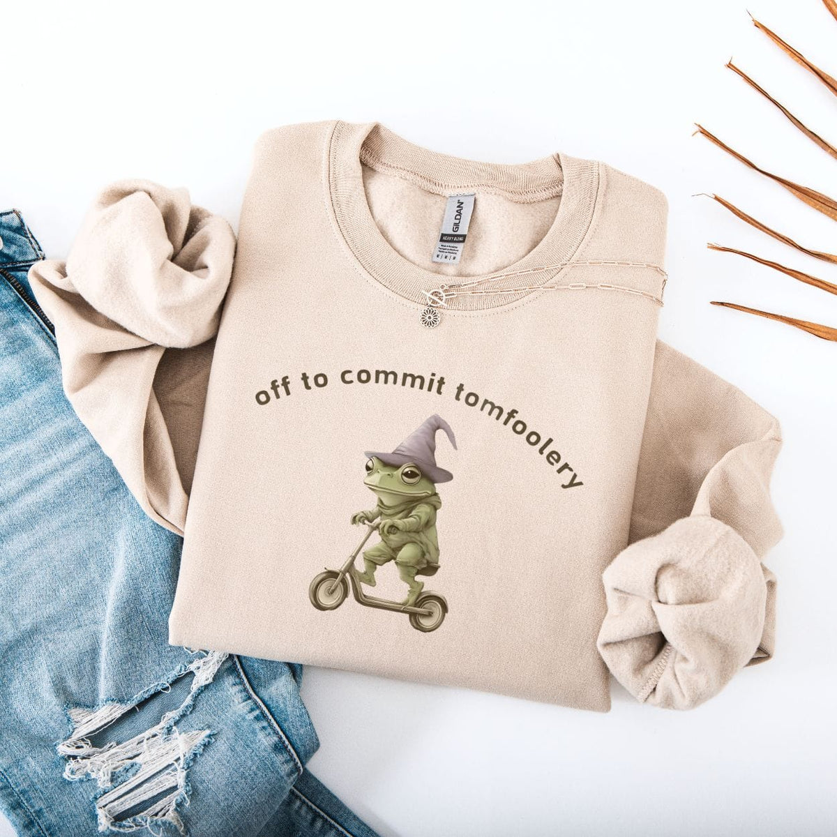 Off To Commit Tomfoolery Frog Sweatshirt product image 4