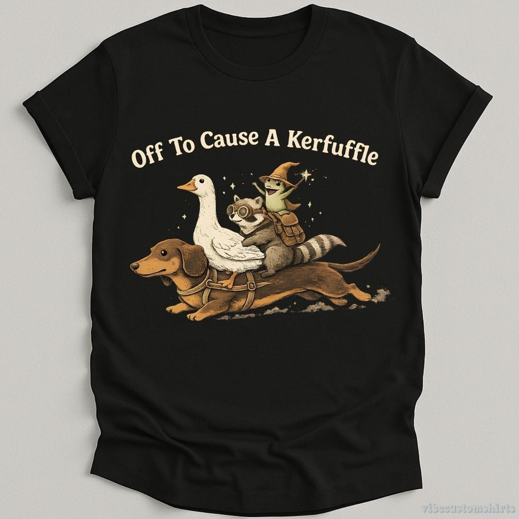 Off To Cause A Kerfuffle Funny Animal Adventure Shirt product image 2