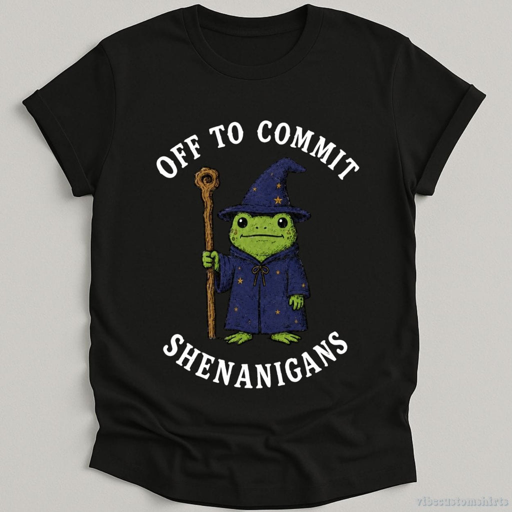 Off To Commit Shenanigans Wizard Frog Shirt product image 4