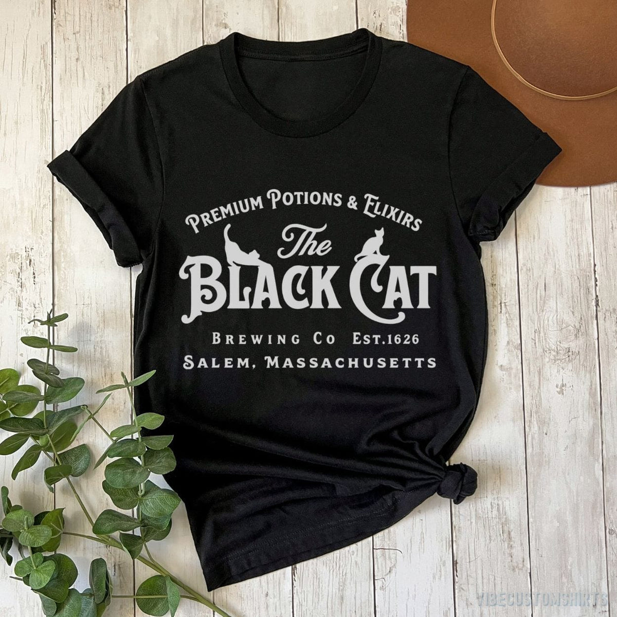 Salem Black Cat Witchy Halloween Shirt product image 2