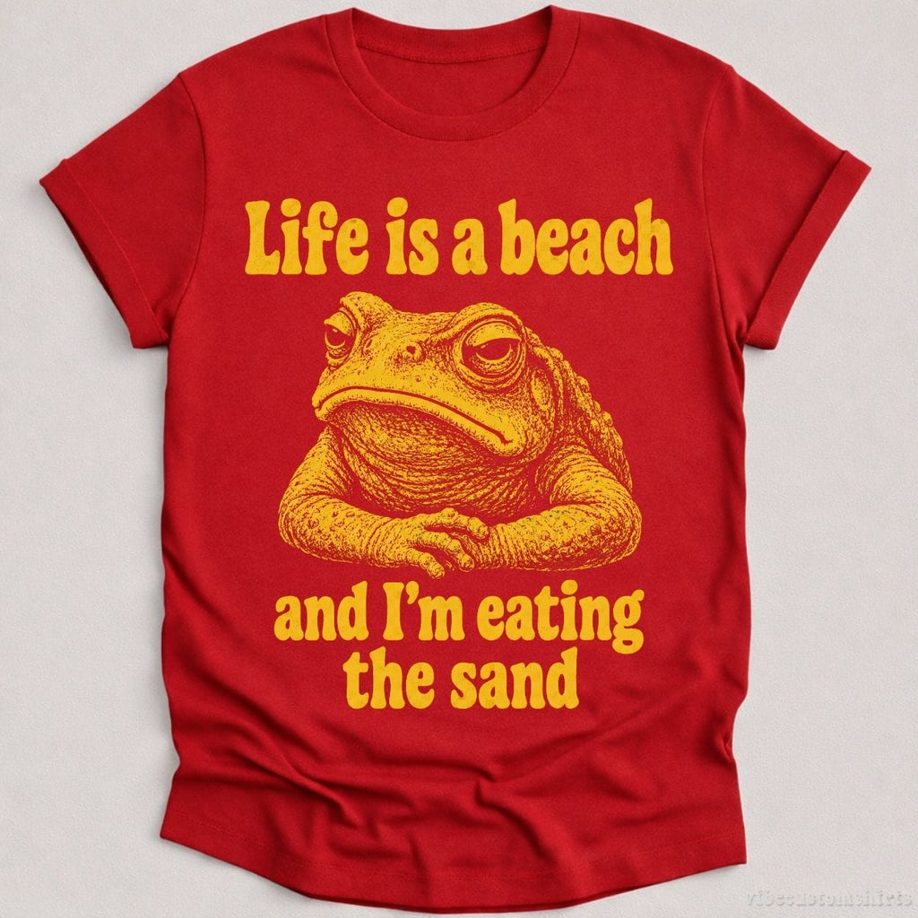 Life is a Beach and I'm Eating The Sand Frog Shirt product image 6