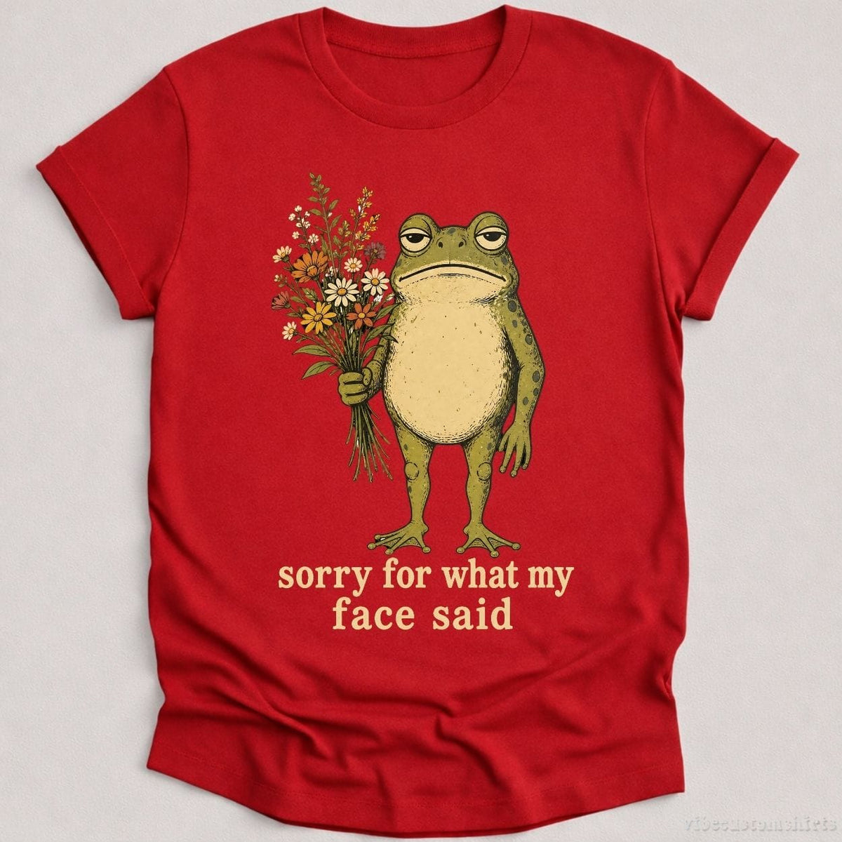 Sorry For What My Face Said Frog Shirt product image 6