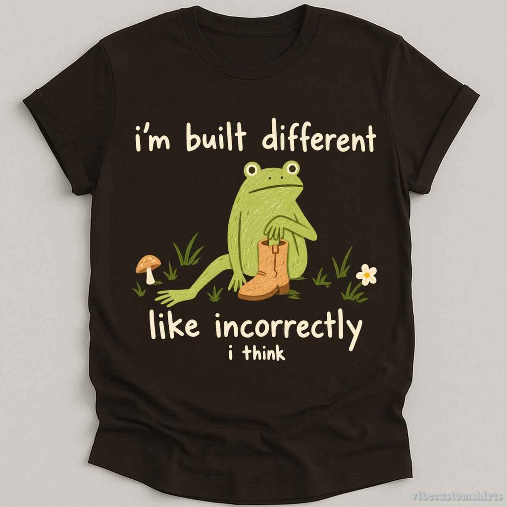 I'm Build Different Like Incorrectly I Think Frog Shirt product image 6