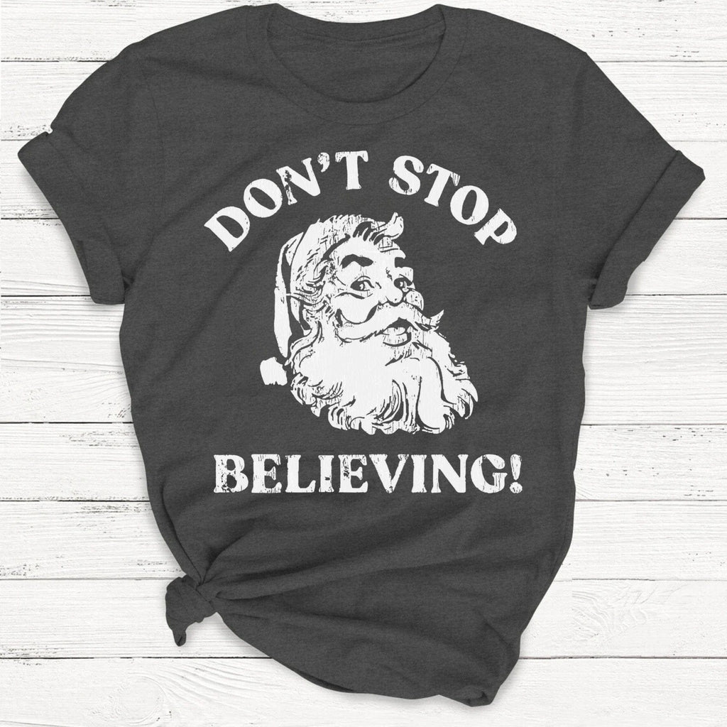 Don't Stop Believing Vintage Santa Clause Shirt product image 3