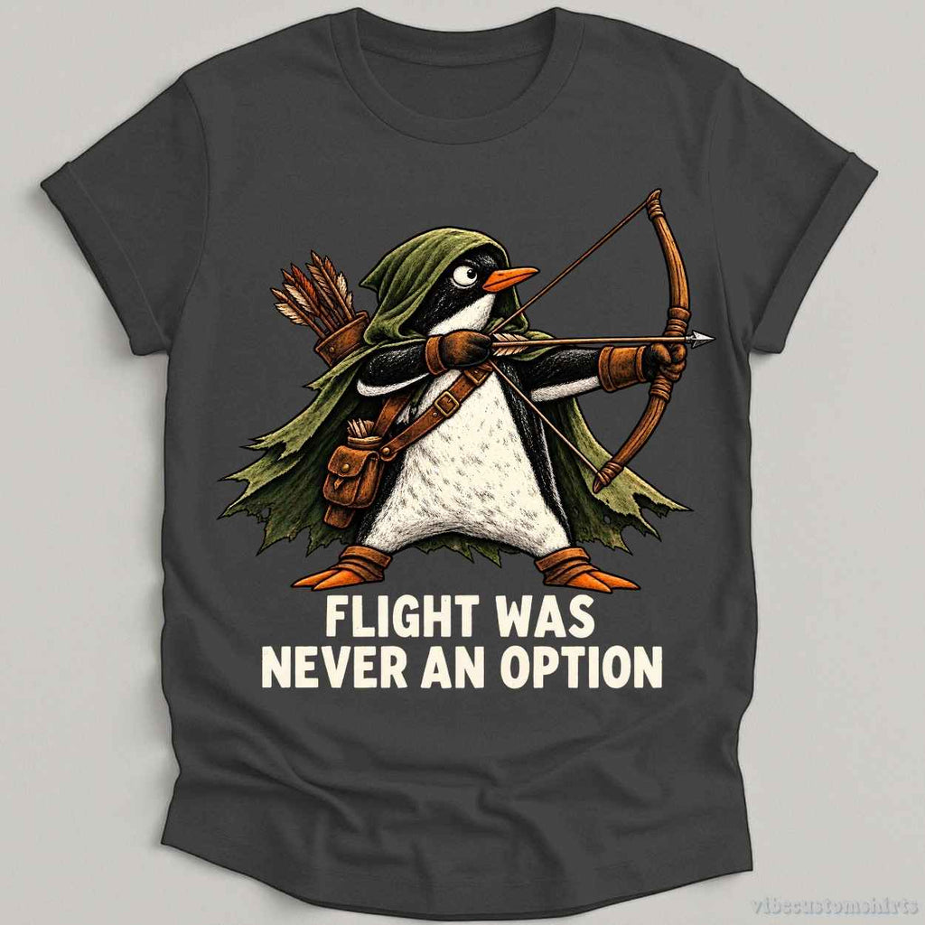 Flight Was Never An Option Fighter Penguin Shirt product image 4