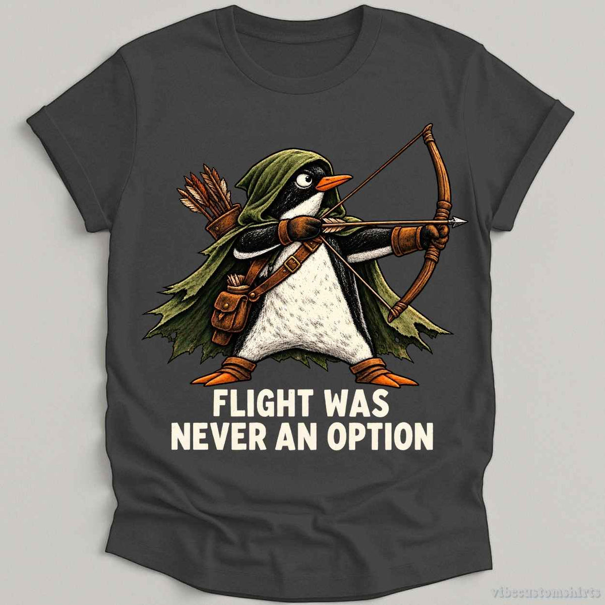 Flight Was Never An Option Fighter Penguin Shirt product image 4