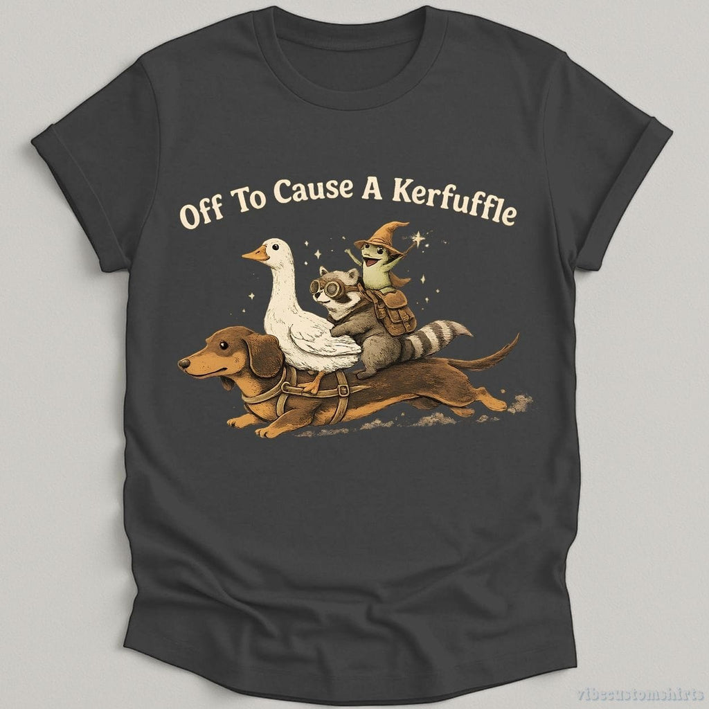 Off To Cause A Kerfuffle Funny Animal Adventure Shirt product image 3