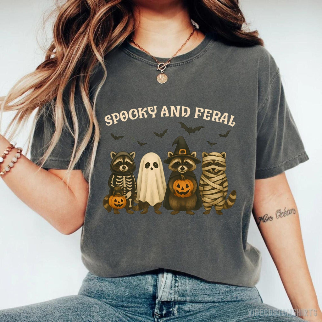 Spooky and Feral Raccoon Halloween Shirt product image 1