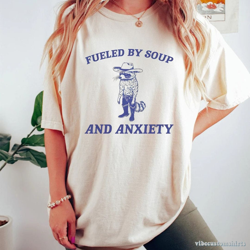 Fueled By Soup and Anxiety Cowboy Trash Panda Shirt product image 3