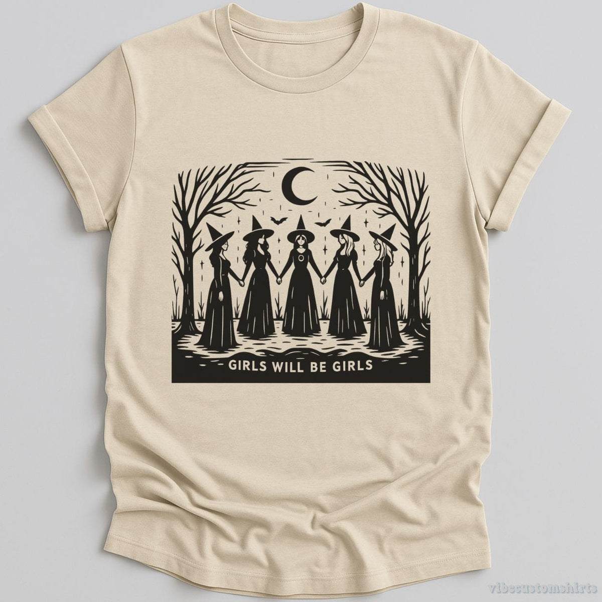 Girls Will Be Funny Witch Vintage Halloween Shirt product image 4