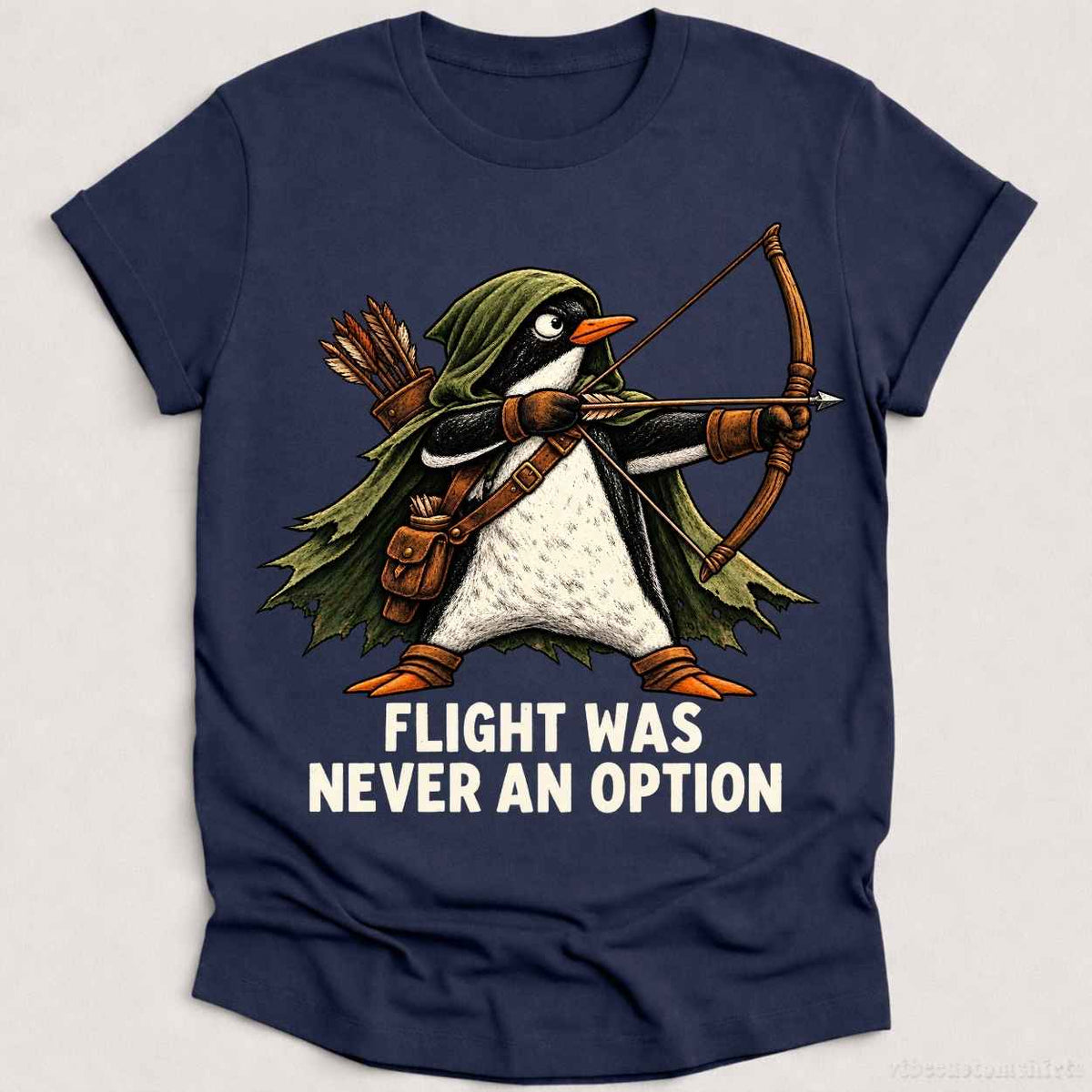 Flight Was Never An Option Fighter Penguin Shirt product image 2