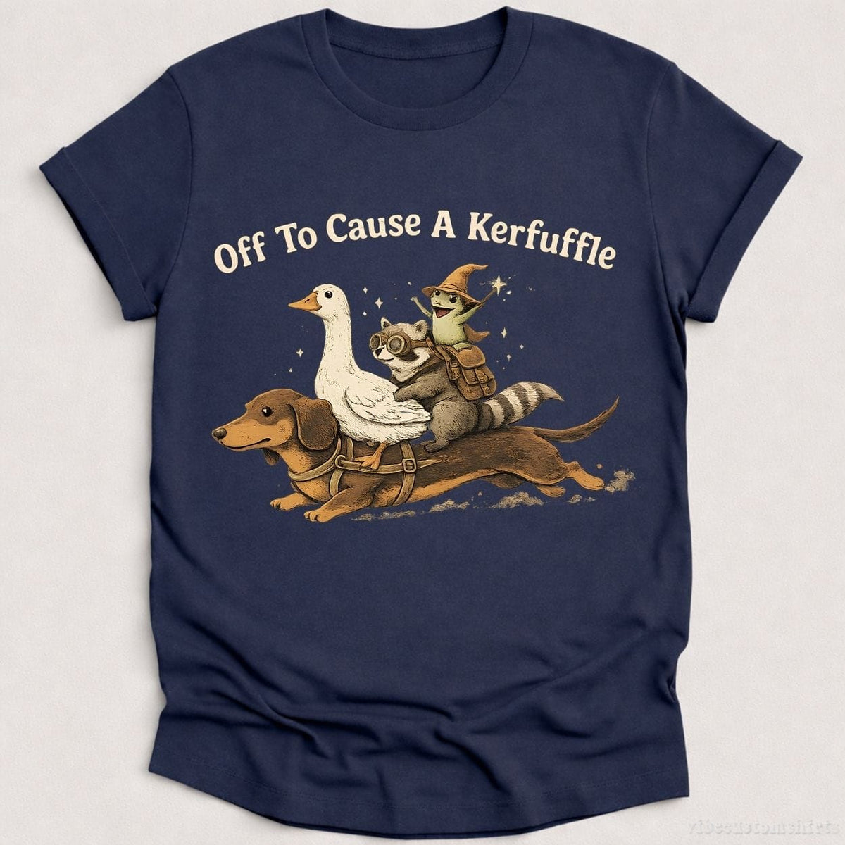 Off To Cause A Kerfuffle Funny Animal Adventure Shirt product image 1