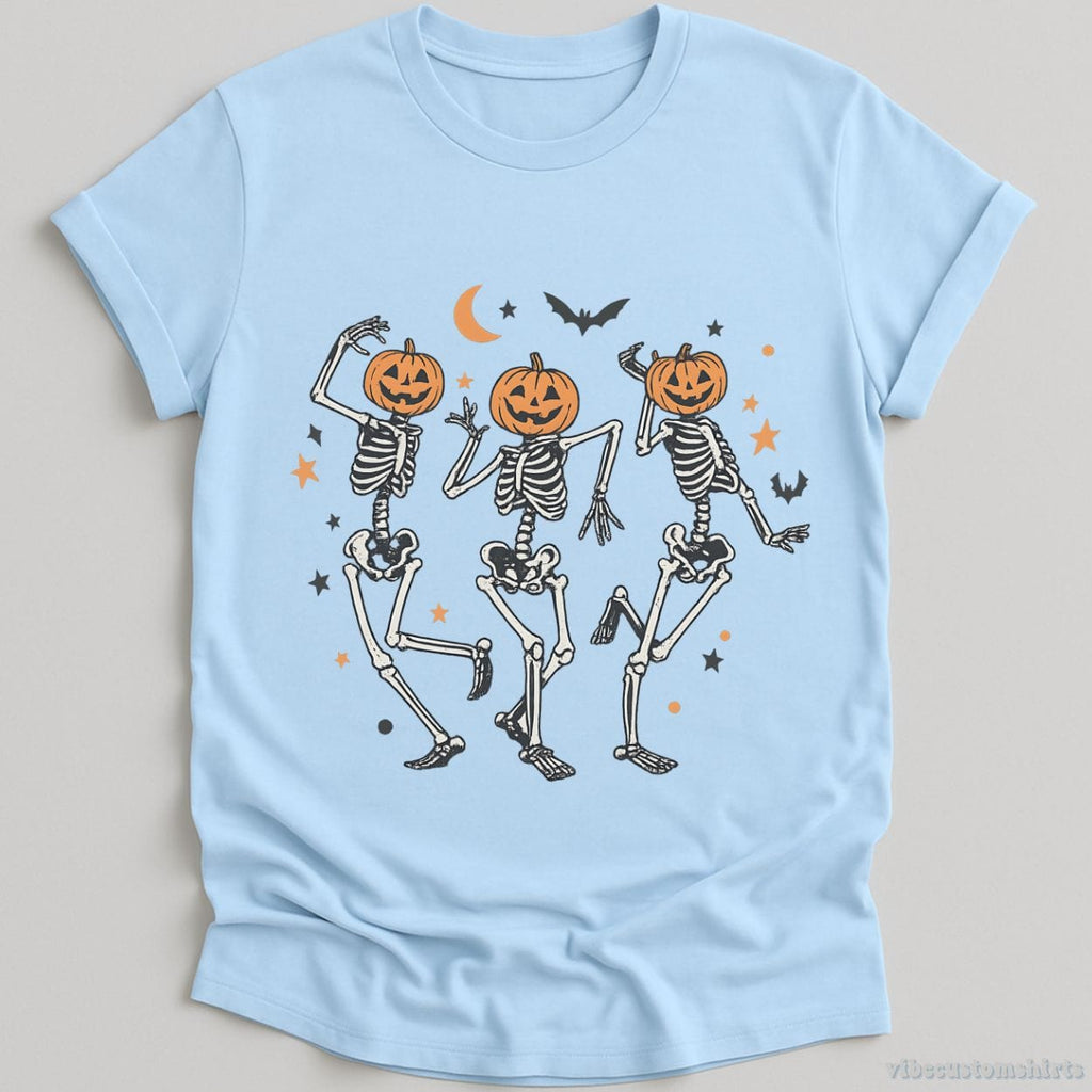 Dancing Skeleton Pumpkin Retro Halloween Shirt product image 3