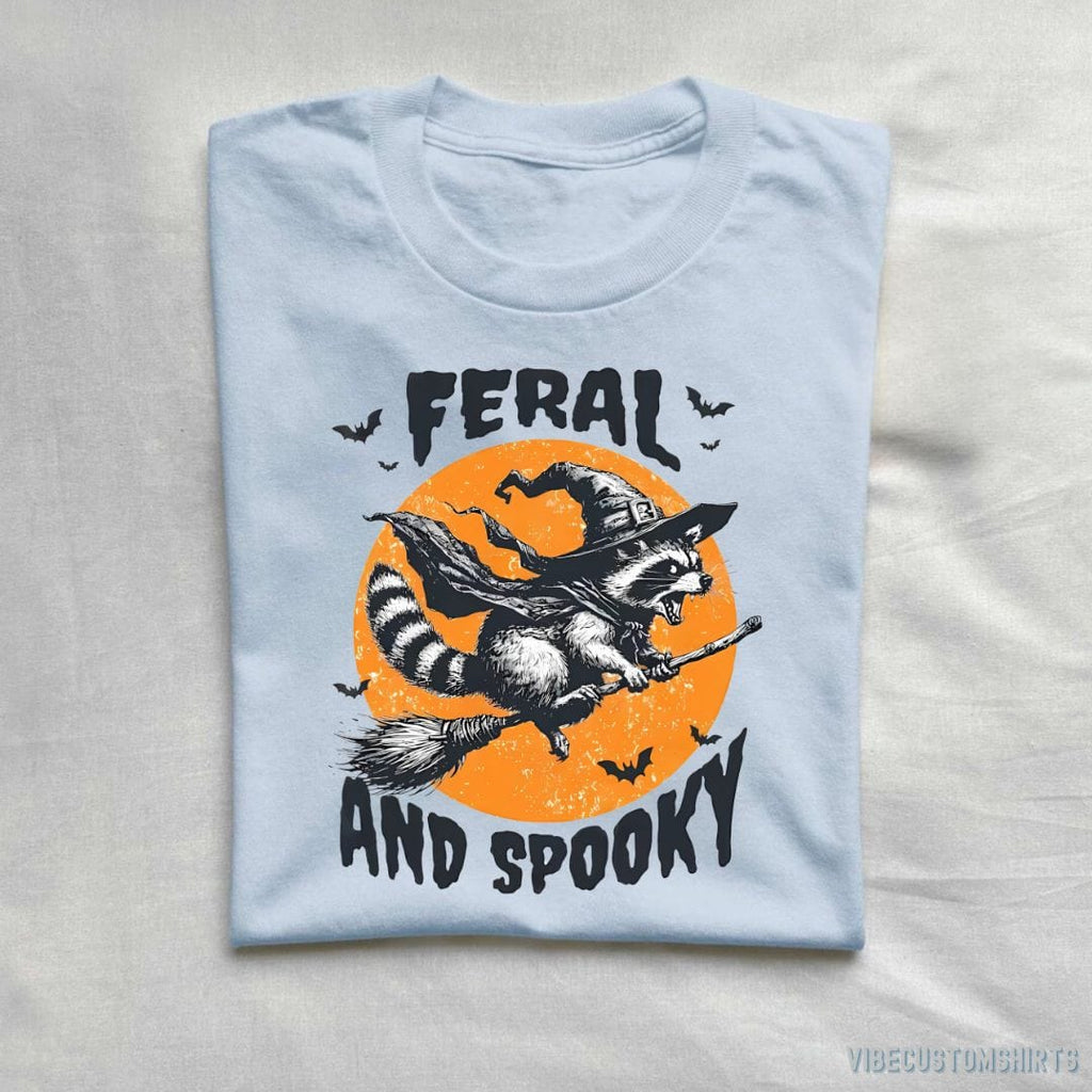 Feral and Spooky Raccoon Halloween T-Shirt product image 3
