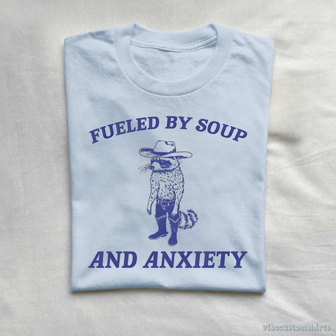 Fueled By Soup and Anxiety Cowboy Trash Panda Shirt product image 1