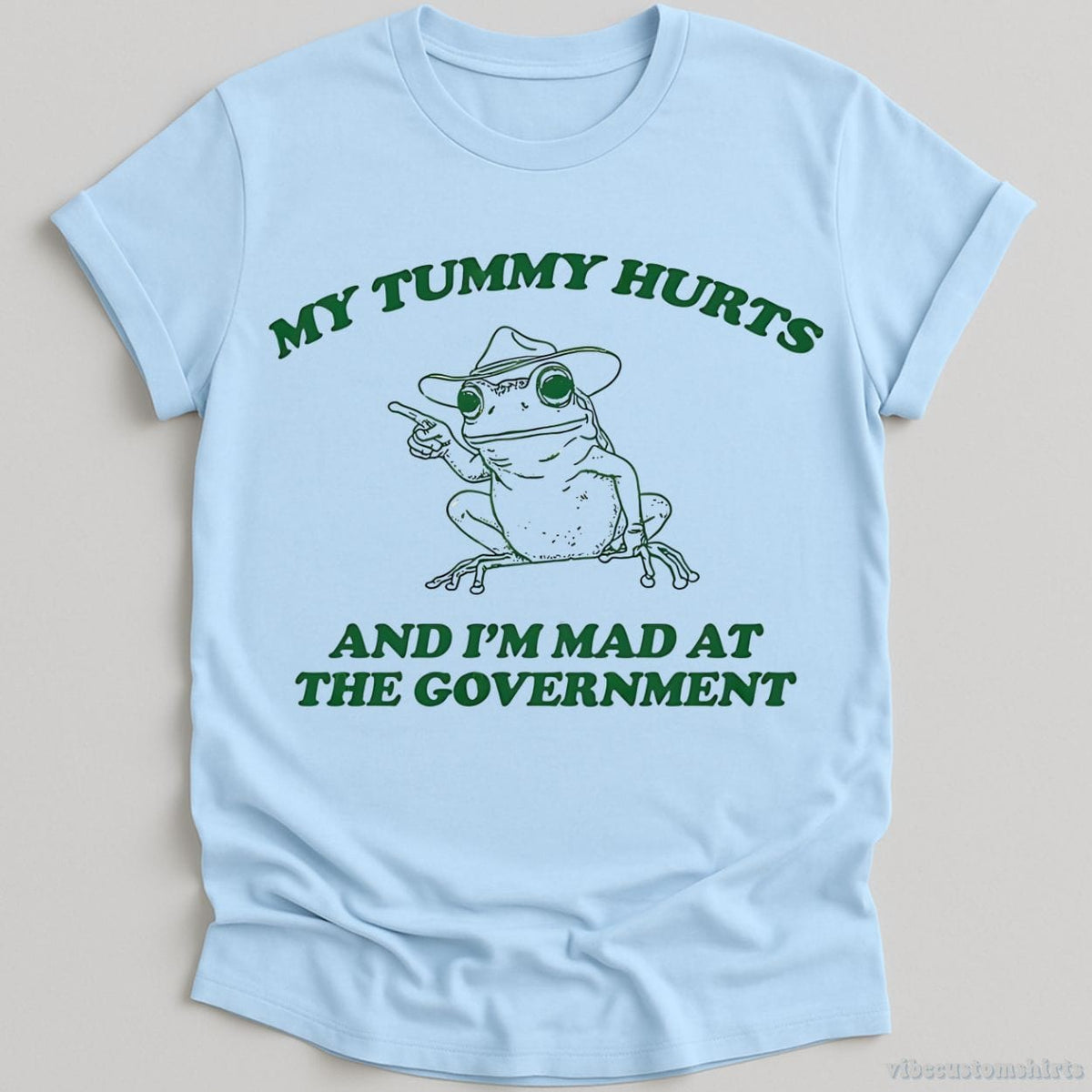 My Tummy Hurts And I'm Mad At The Government Frog Shirt product image 5