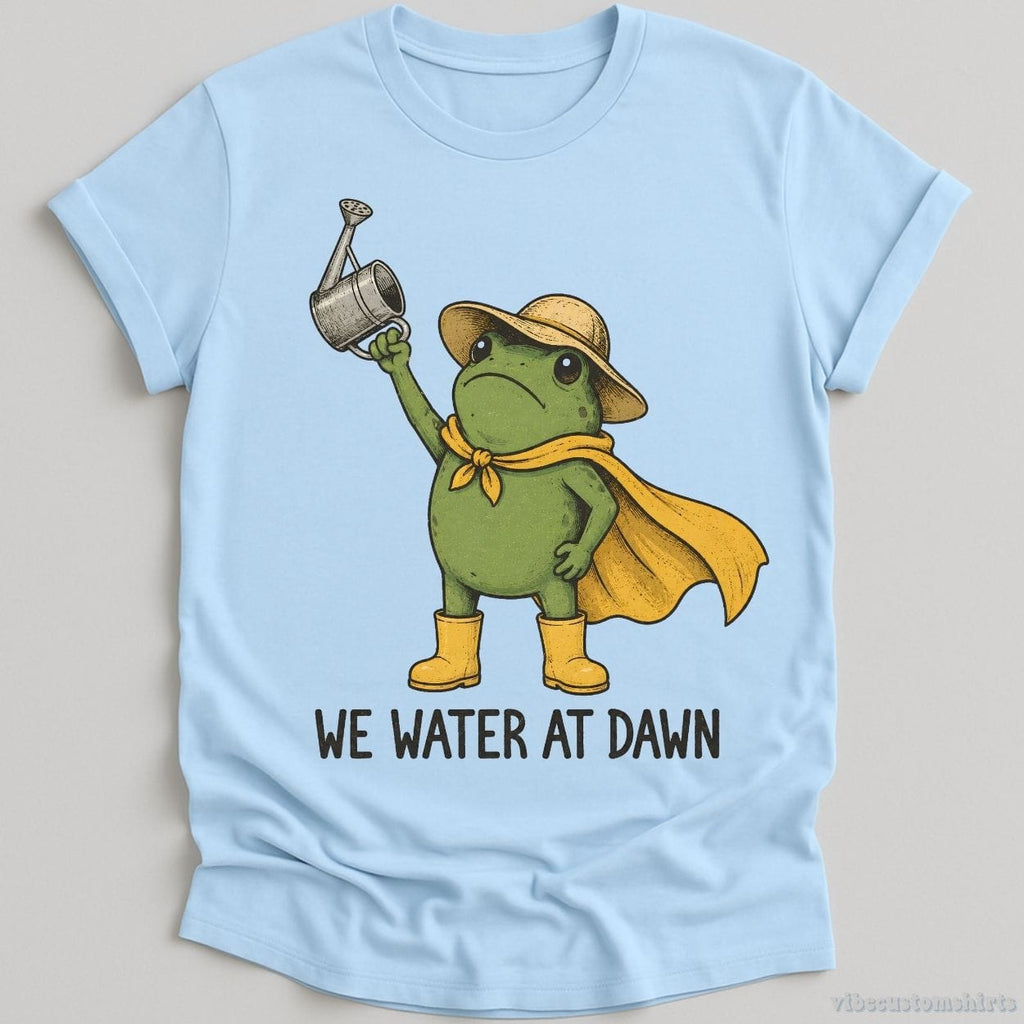 We Water At Dawn Gardener Frog Shirt product image 4