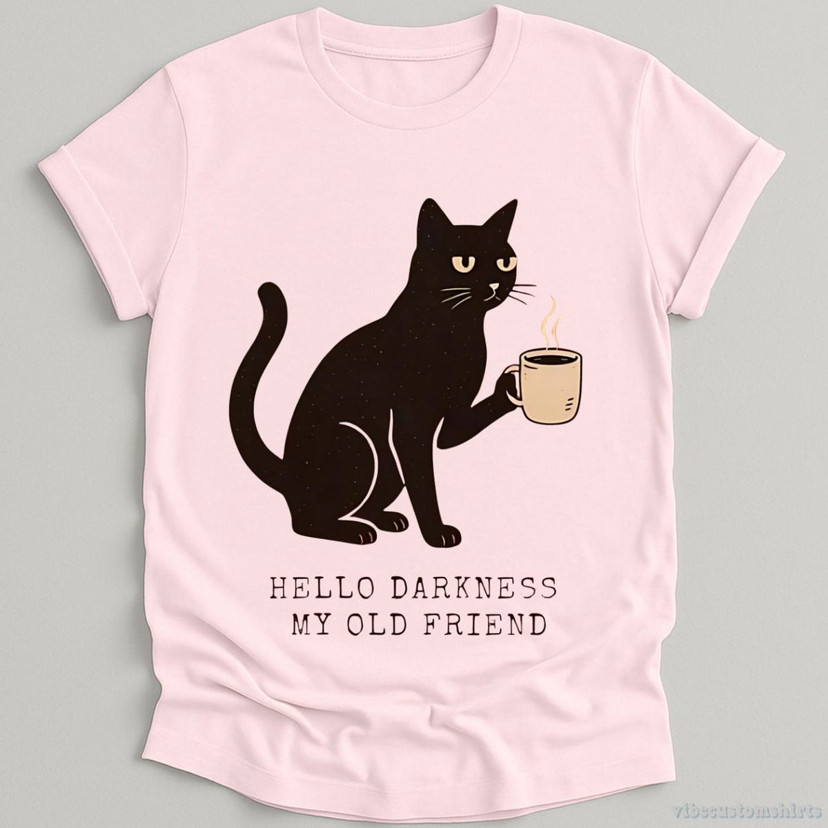 Hello Darkness My Old Friend Black Cat Coffee Halloween product image 4