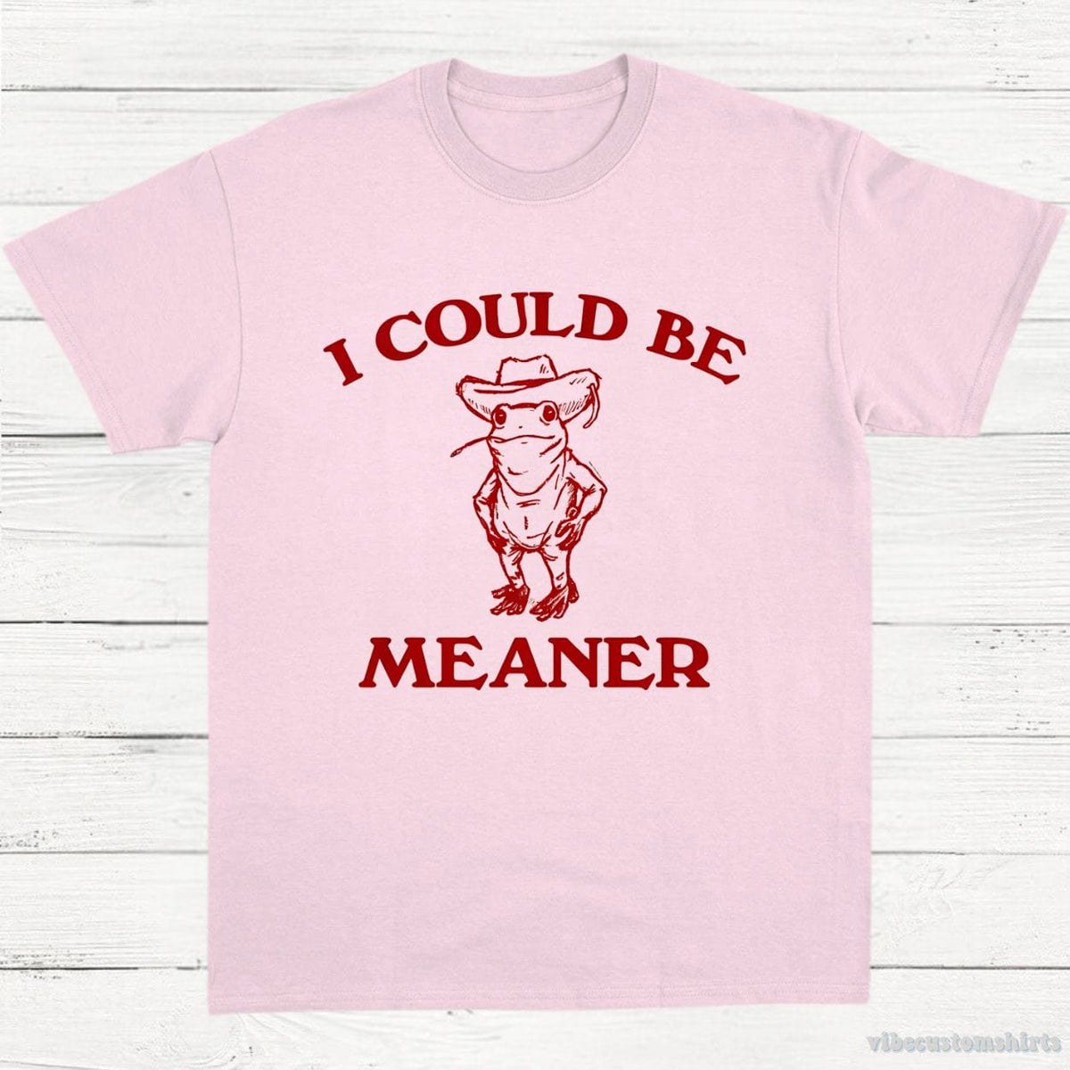 I Could Be Meaner Cowboy Frog Shirt product image 5
