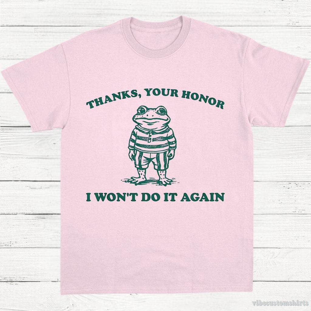 Thanks Your Honor I Won't Do it Again Inmate Frog Shirt product image 5