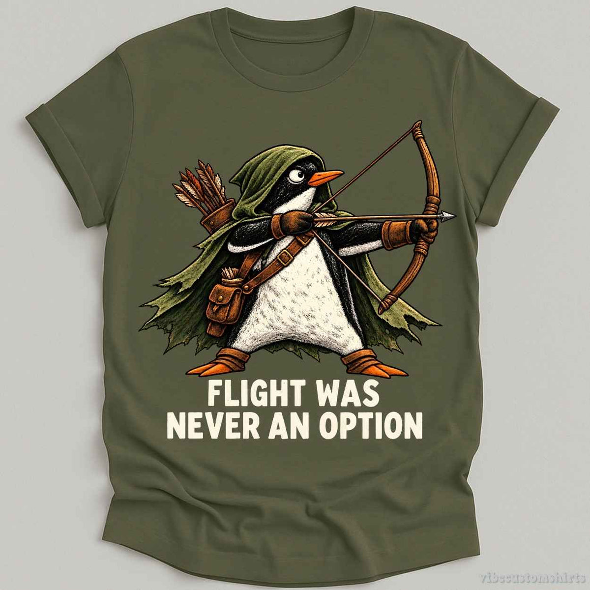Flight Was Never An Option Fighter Penguin Shirt product image 1
