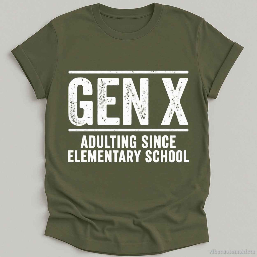 Gen X Adulting Since Elementary School Shirt product image 6