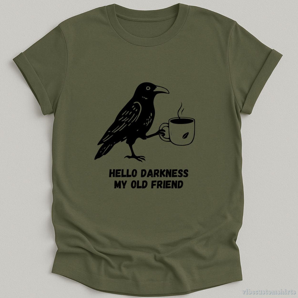Hello Darkness My Old Friend Raven Crow Shirt product image 5