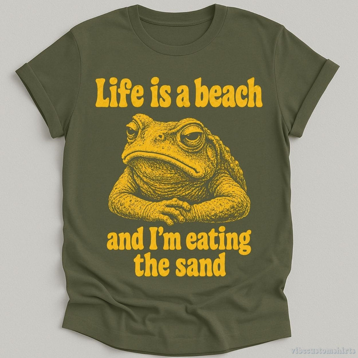 Life is a Beach and I'm Eating The Sand Frog Shirt product image 5
