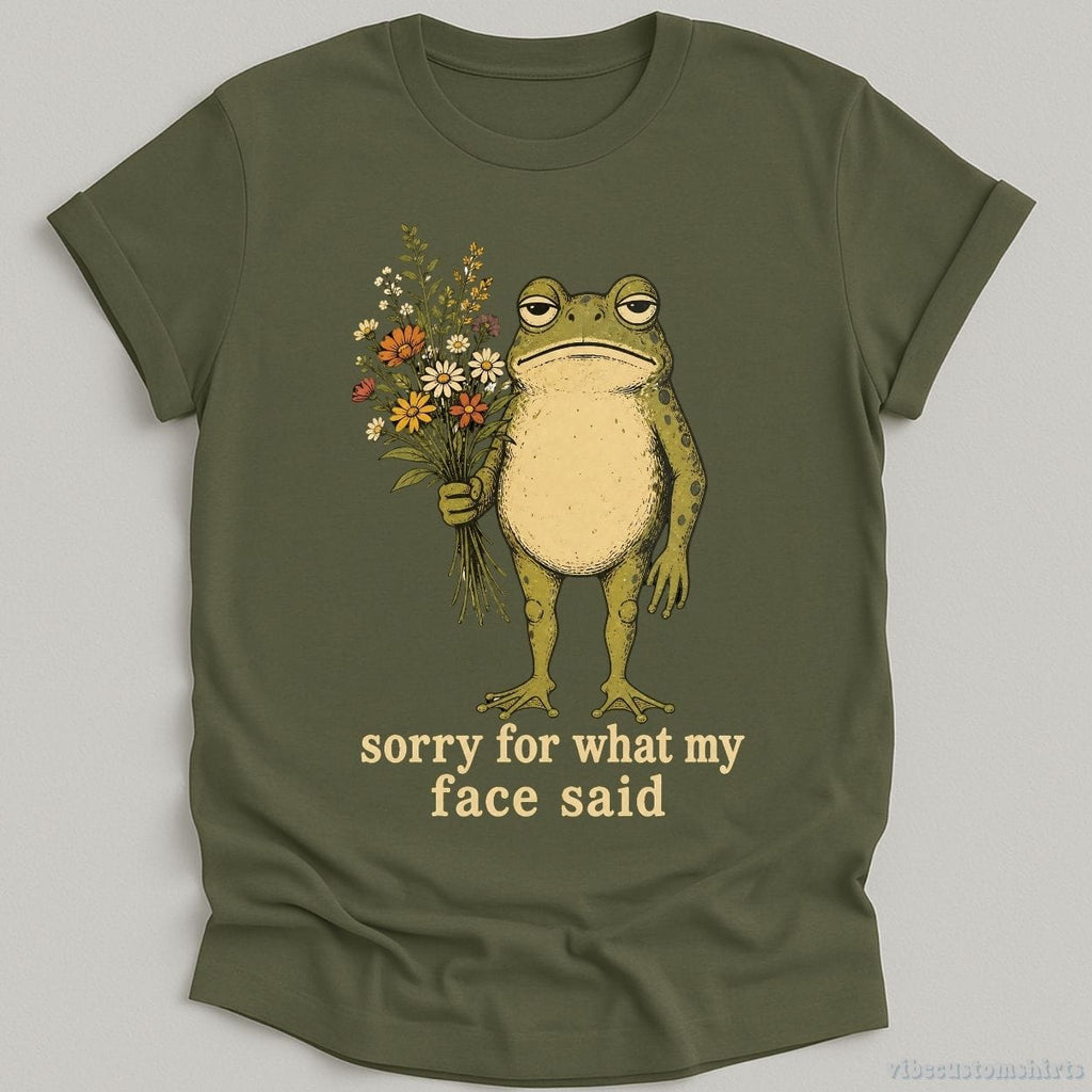 Sorry For What My Face Said Frog Shirt product image 5
