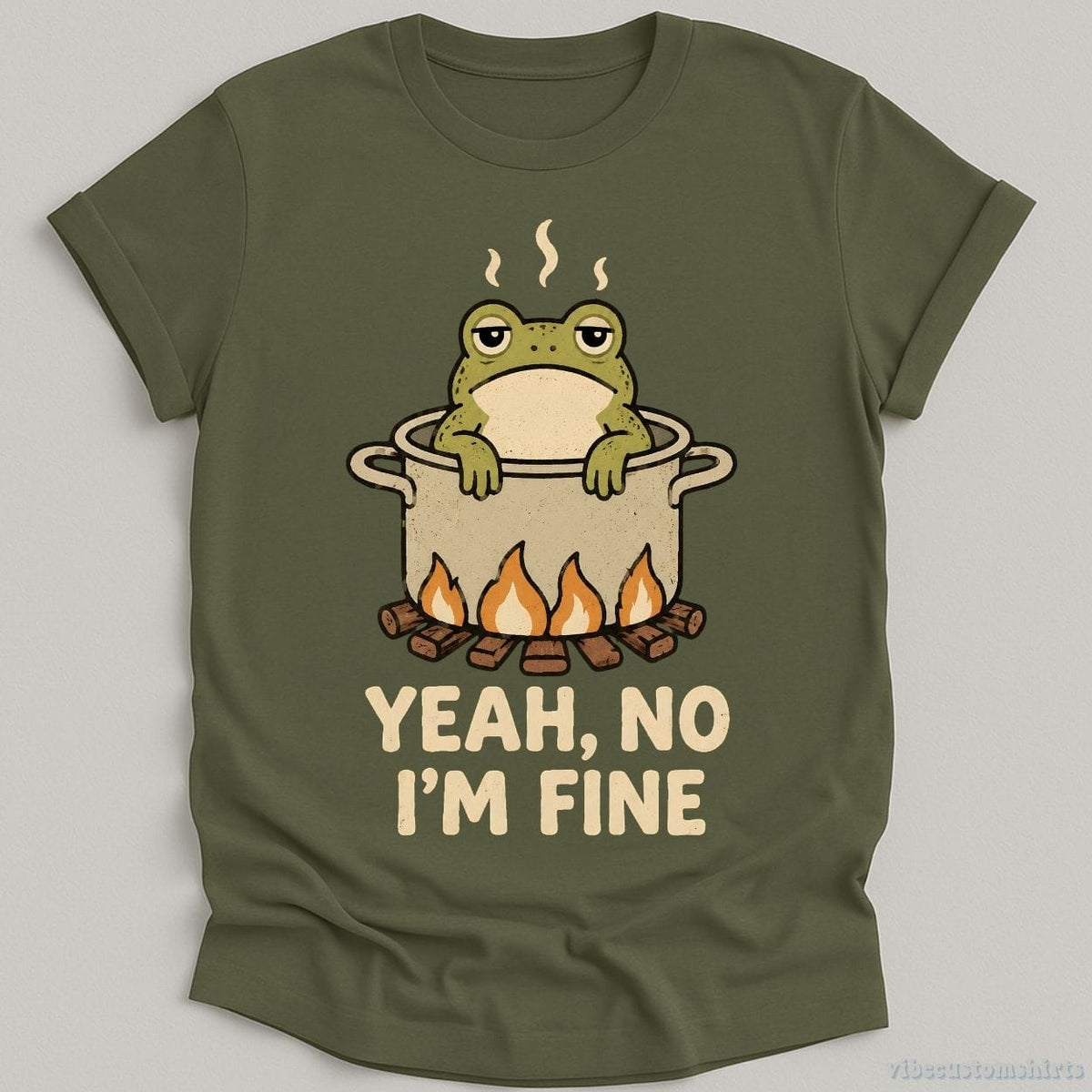 Yeah No I'm Fine Boiling Frog Shirt product image 5