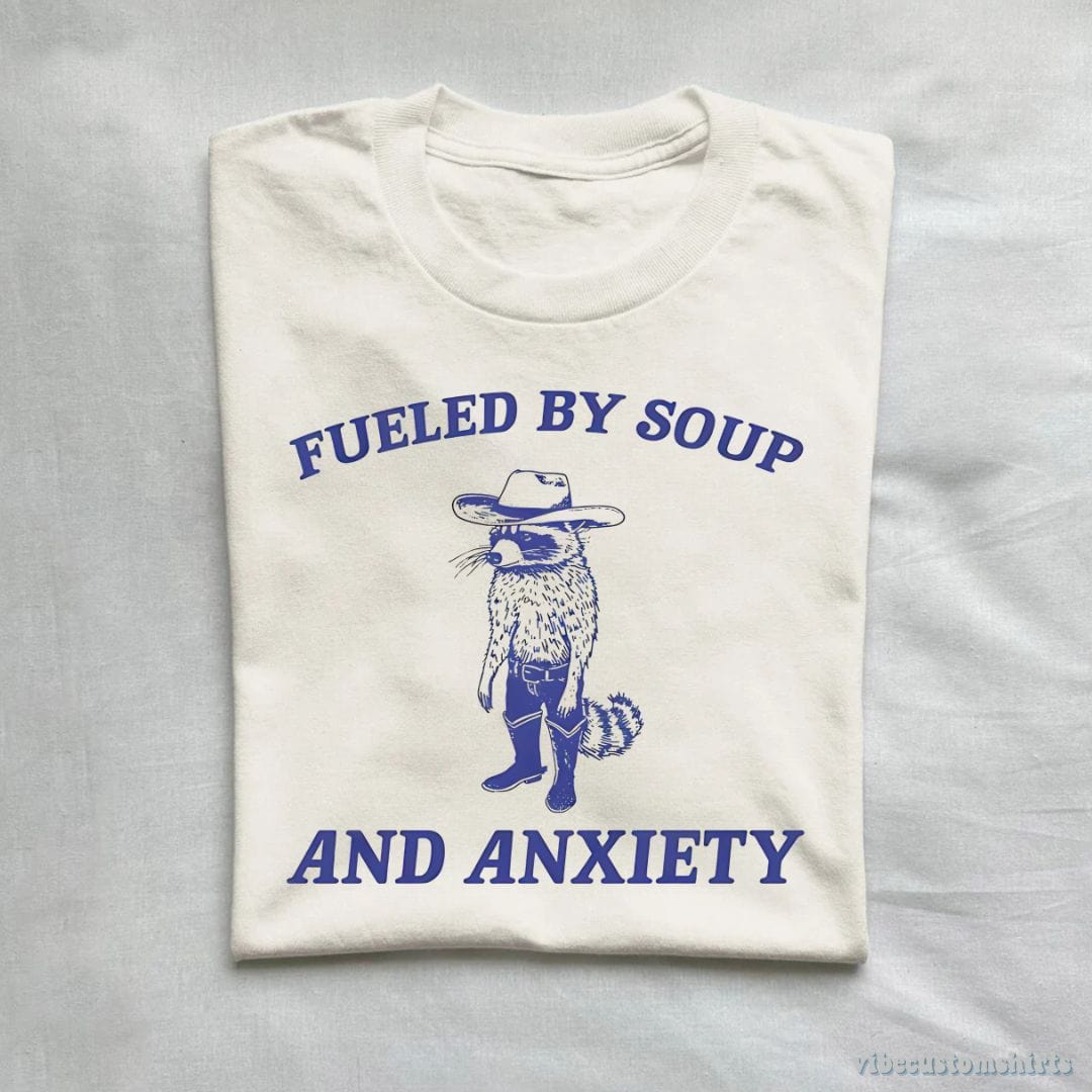 Fueled By Soup and Anxiety Cowboy Trash Panda Shirt product image 2