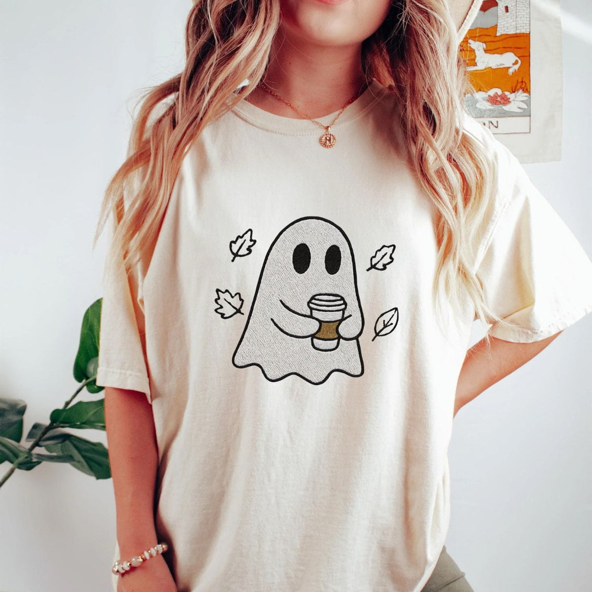 Funny Ghost Halloween Coffee Lover Shirt product image 2