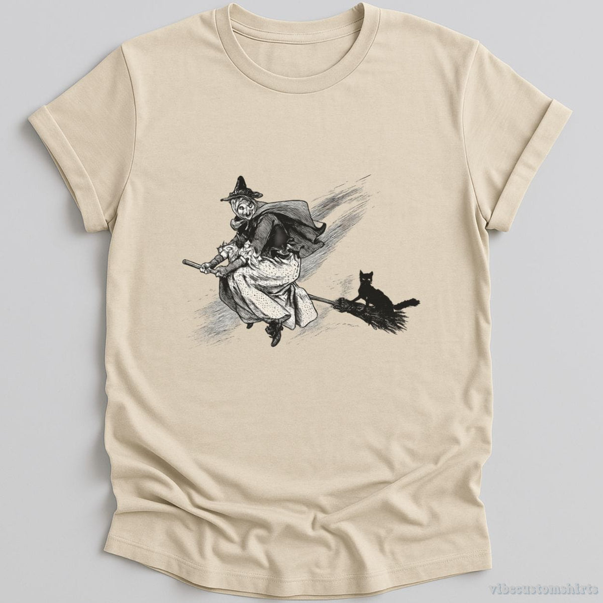 Halloween Witch Black Cat Vintage Shirt product image 3