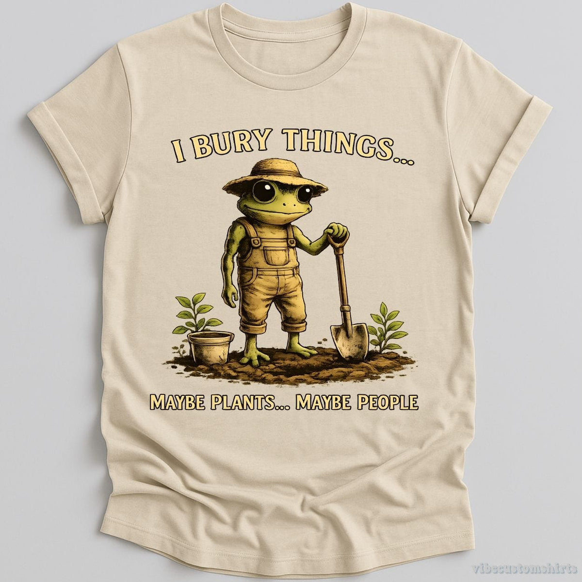 I Bury Things Maybe Plants People Frog Humor Shirt product image 6