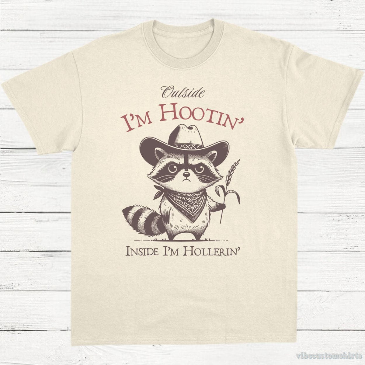 Outside I am hootin Inside I'm Hollerin Funny Sayings Shirt product image 1