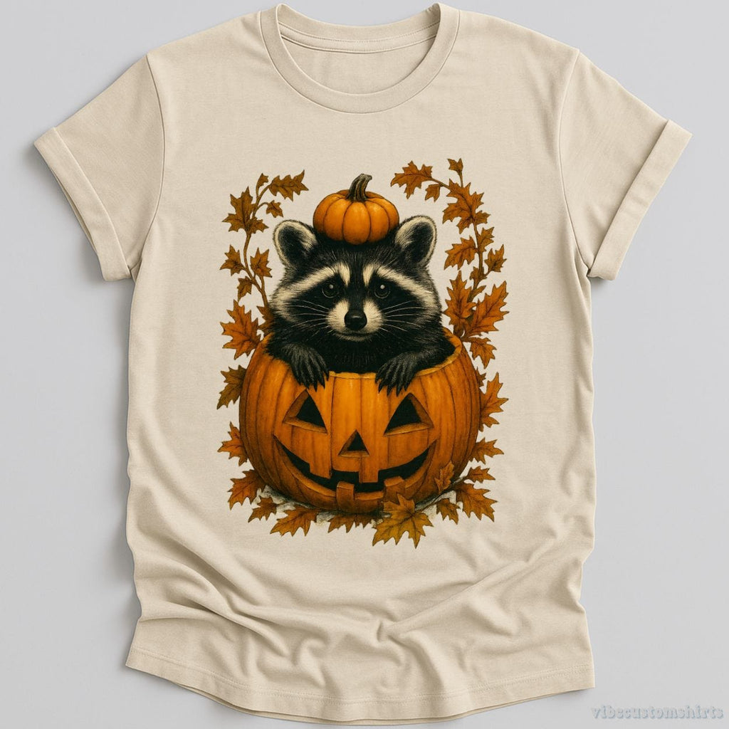 Spooky Raccoon in Pumpkin Halloween Shirt product image 6