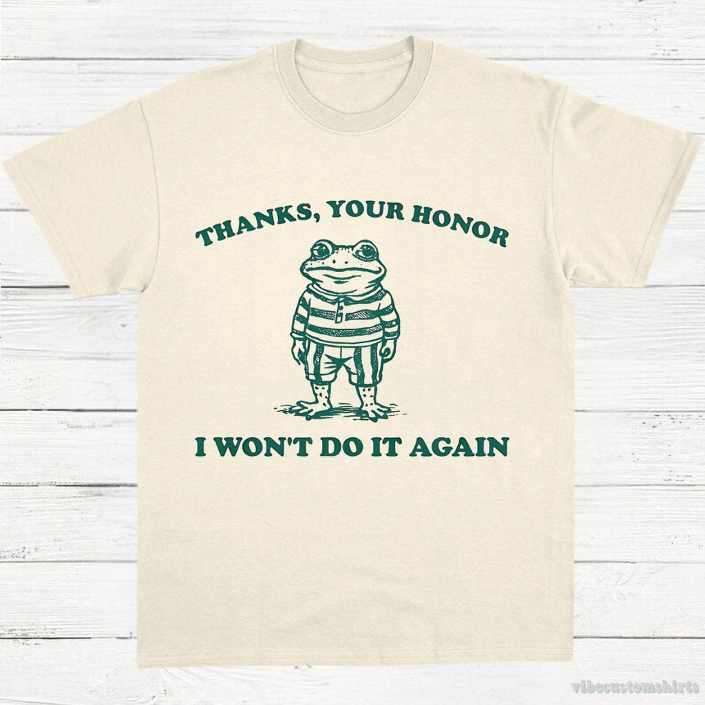 Thanks Your Honor I Won't Do it Again Inmate Frog Shirt product image 2