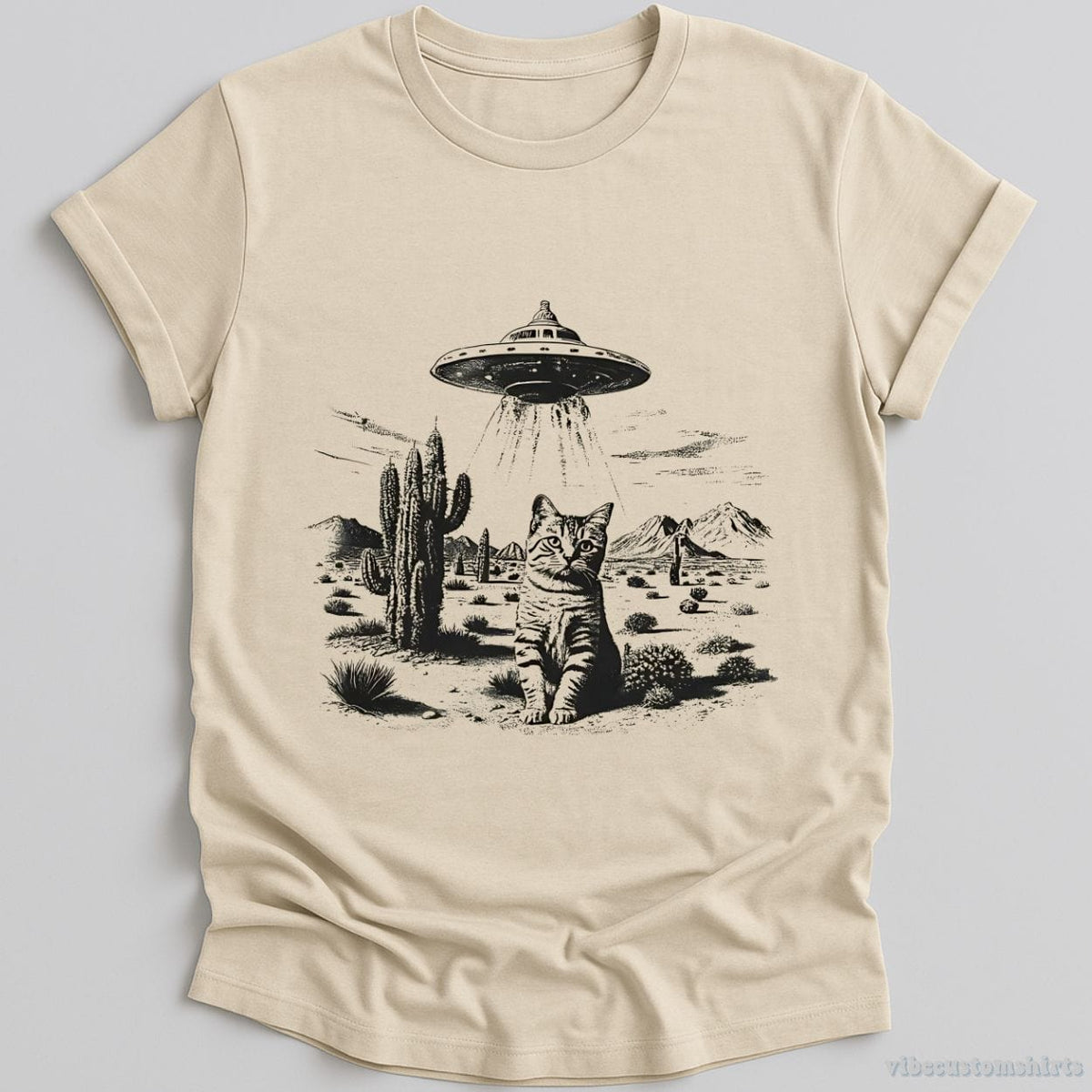 Ufo Cat Western Vintage Style Shirt product image 1