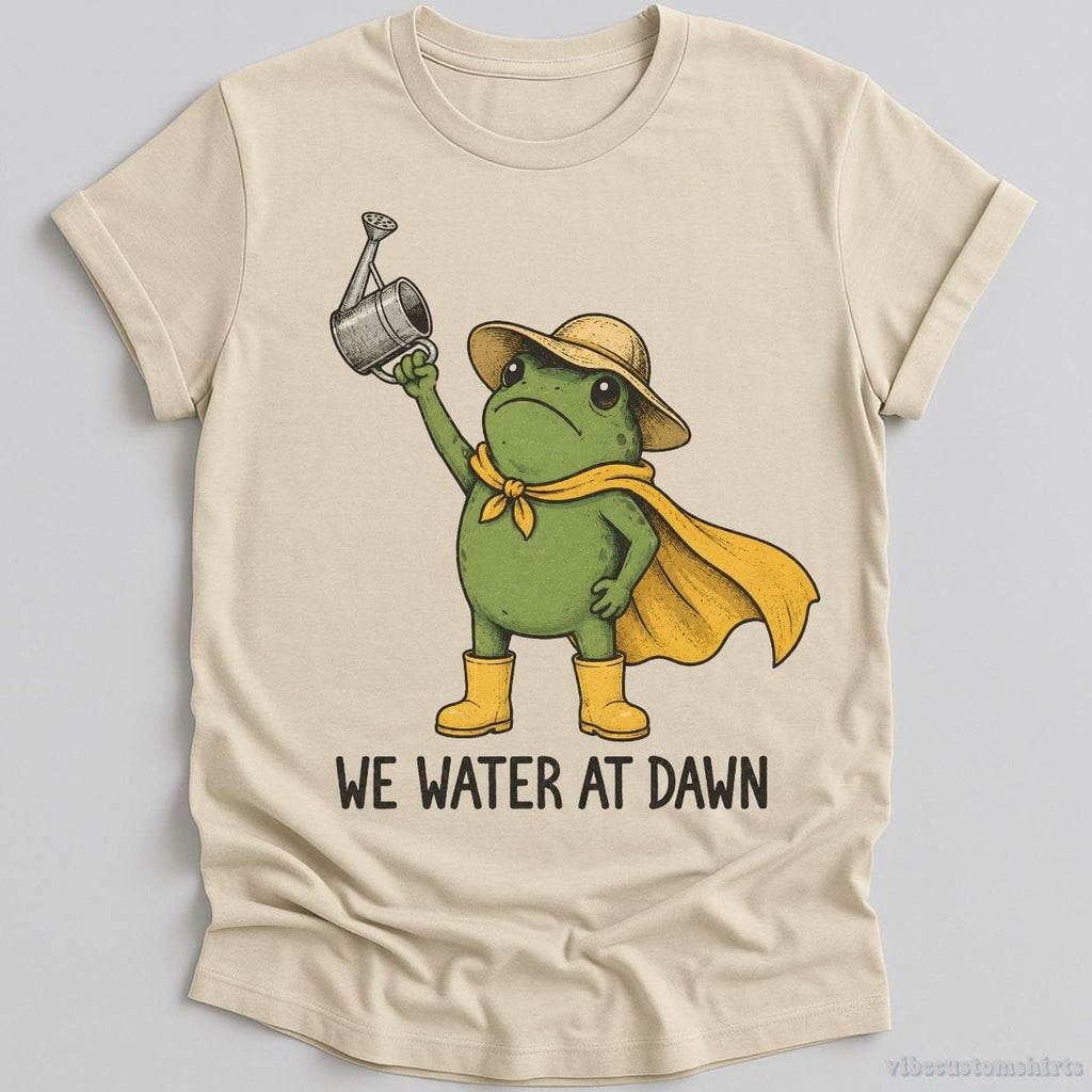 We Water At Dawn Gardener Frog Shirt product image 1